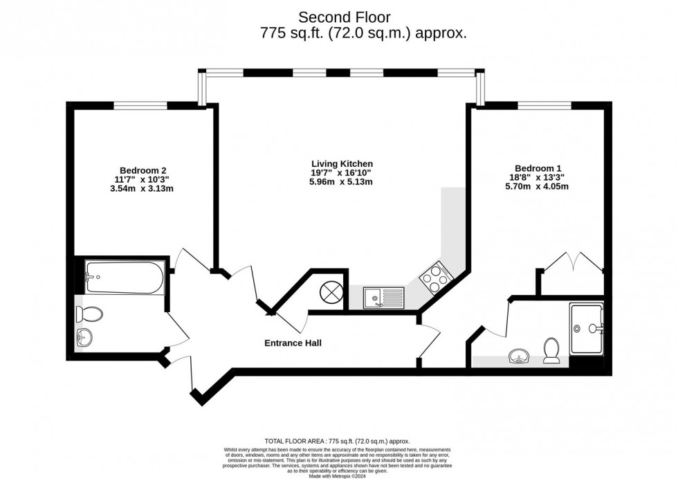 Floorplan for Fulford Place, Hospital Fields Road