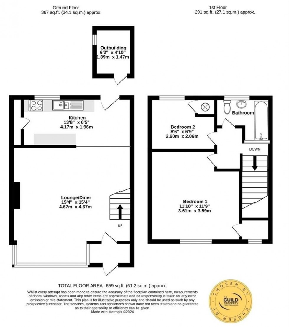 Floorplan for Henthorne Cottages, Minskip, York