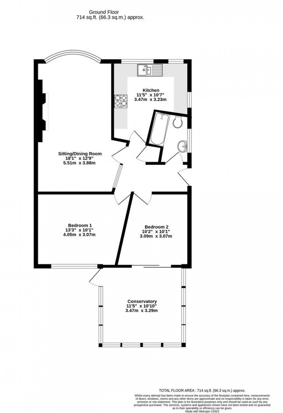 Floorplan for Eastholme Drive, Rawcliffe