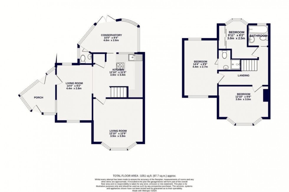 Floorplan for Byron Drive, Rawcliffe