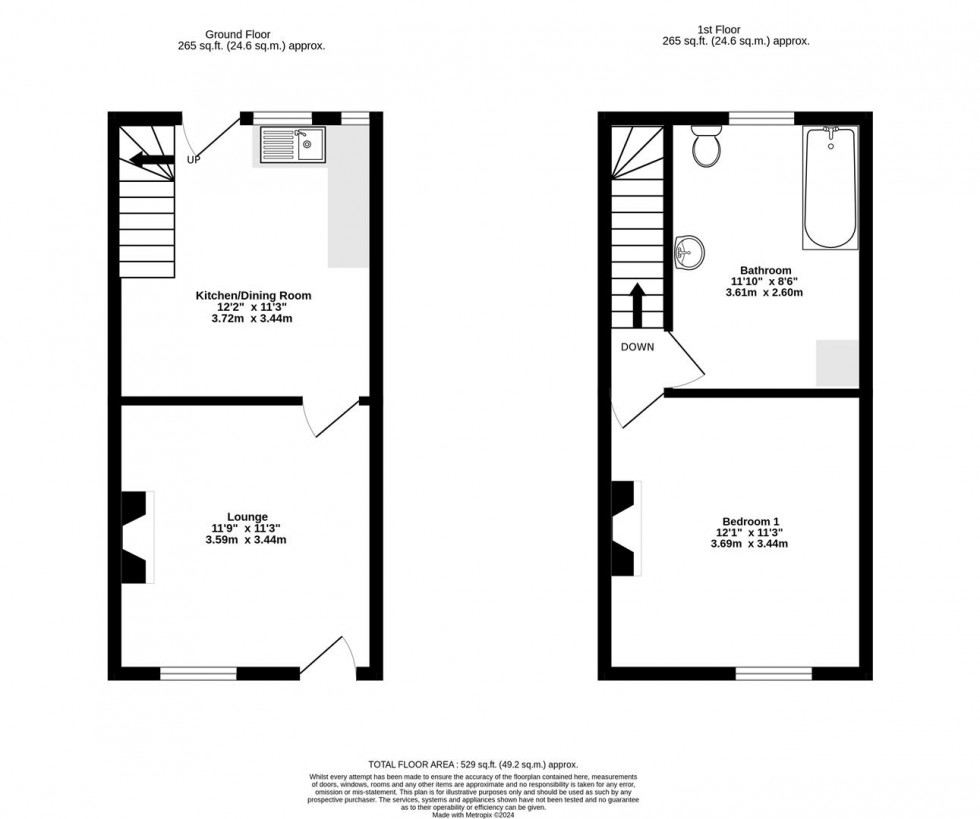 Floorplan for Brunswick Street, York