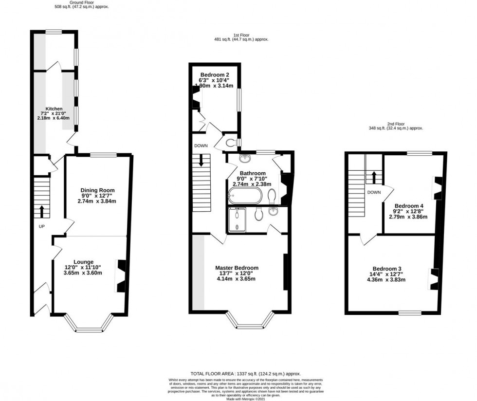 Floorplan for Grosvenor Terrace, Bootham