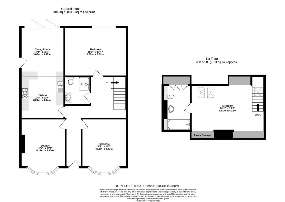 Floorplan for Eva Avenue, Rawcliffe