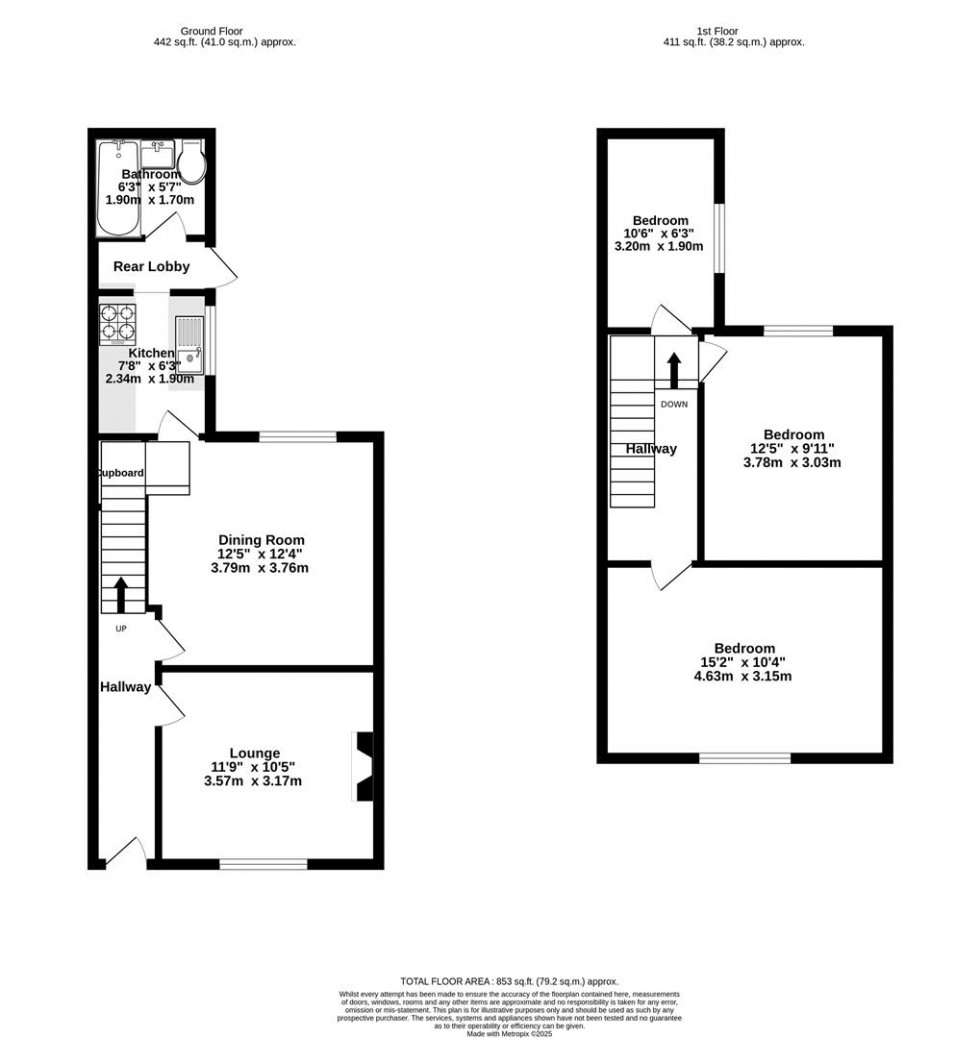 Floorplan for Cleveland Street, Holgate