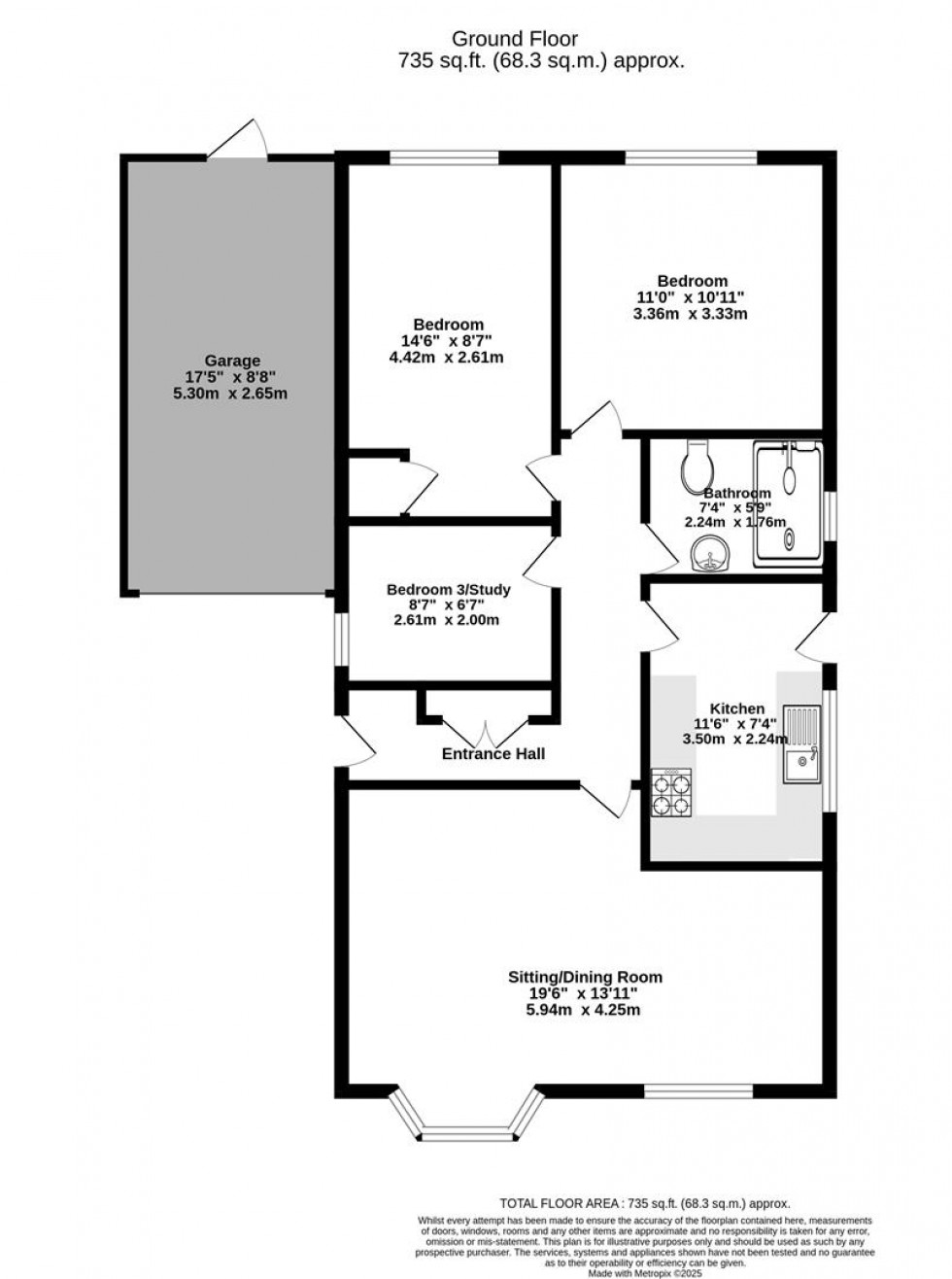 Floorplan for Osprey Close, Woodthorpe