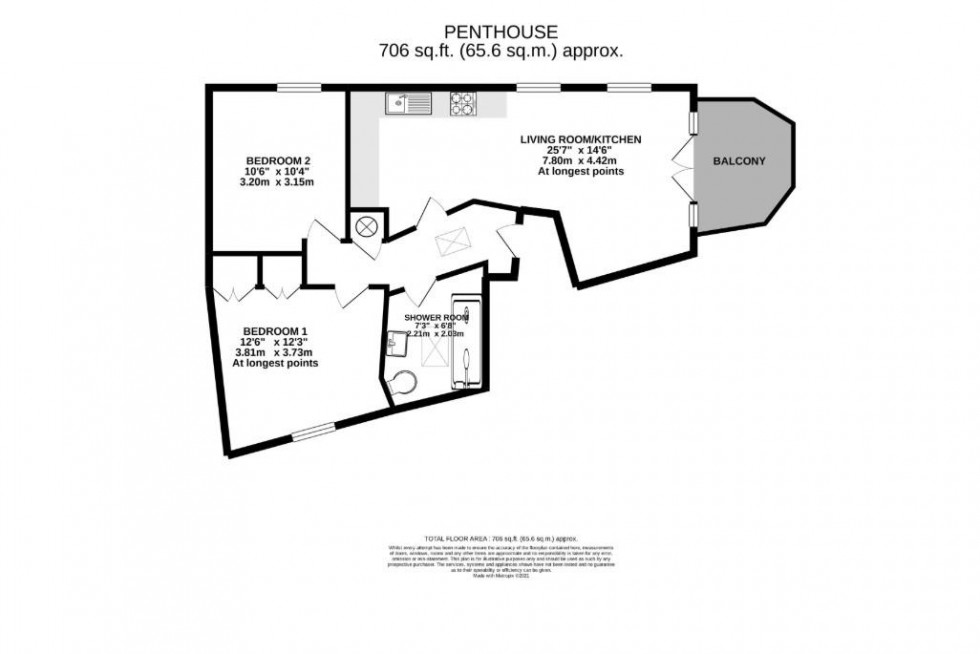 Floorplan for Scarcroft Hill, York