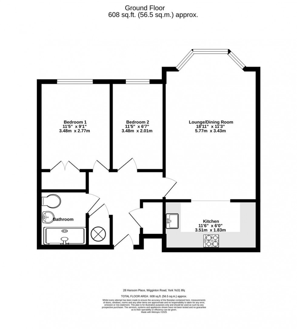 Floorplan for Hansom Place, York