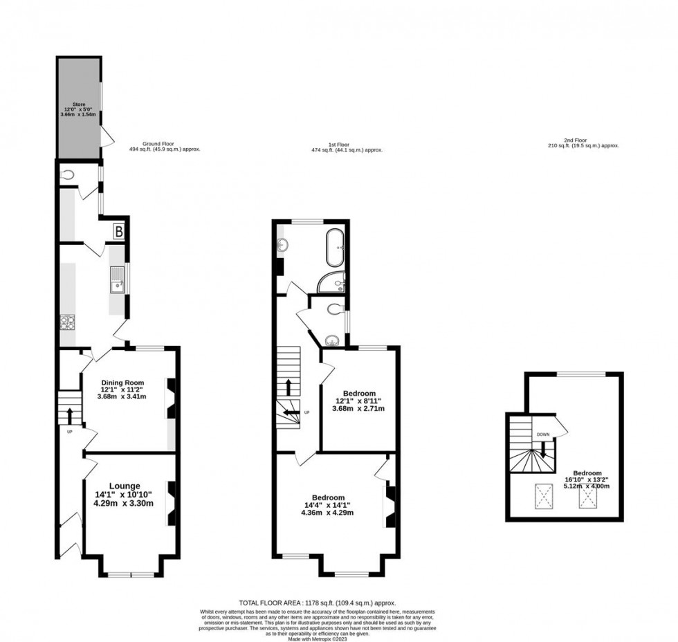 Floorplan for South Bank Avenue, Bishopthorpe Road