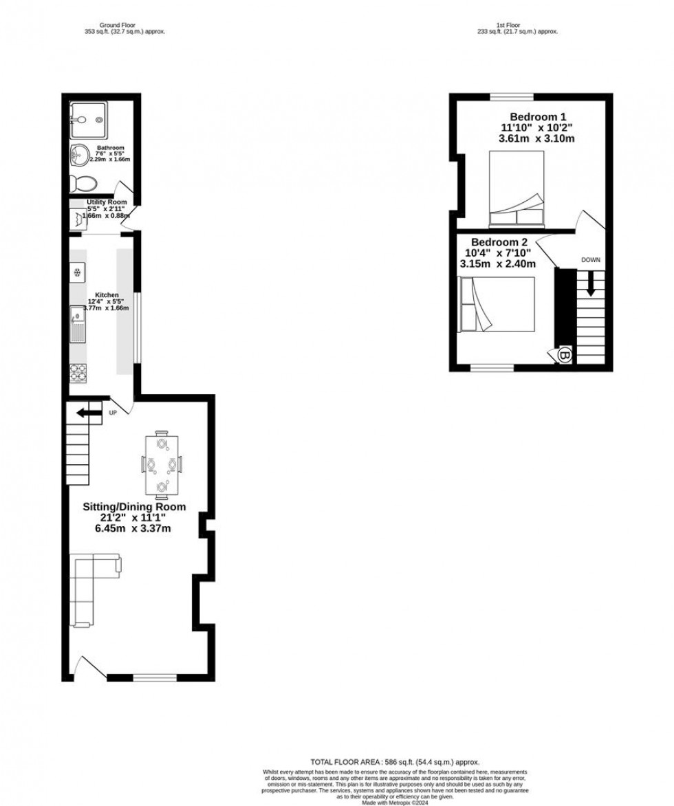 Floorplan for Kingsland Terrace, Leeman Road