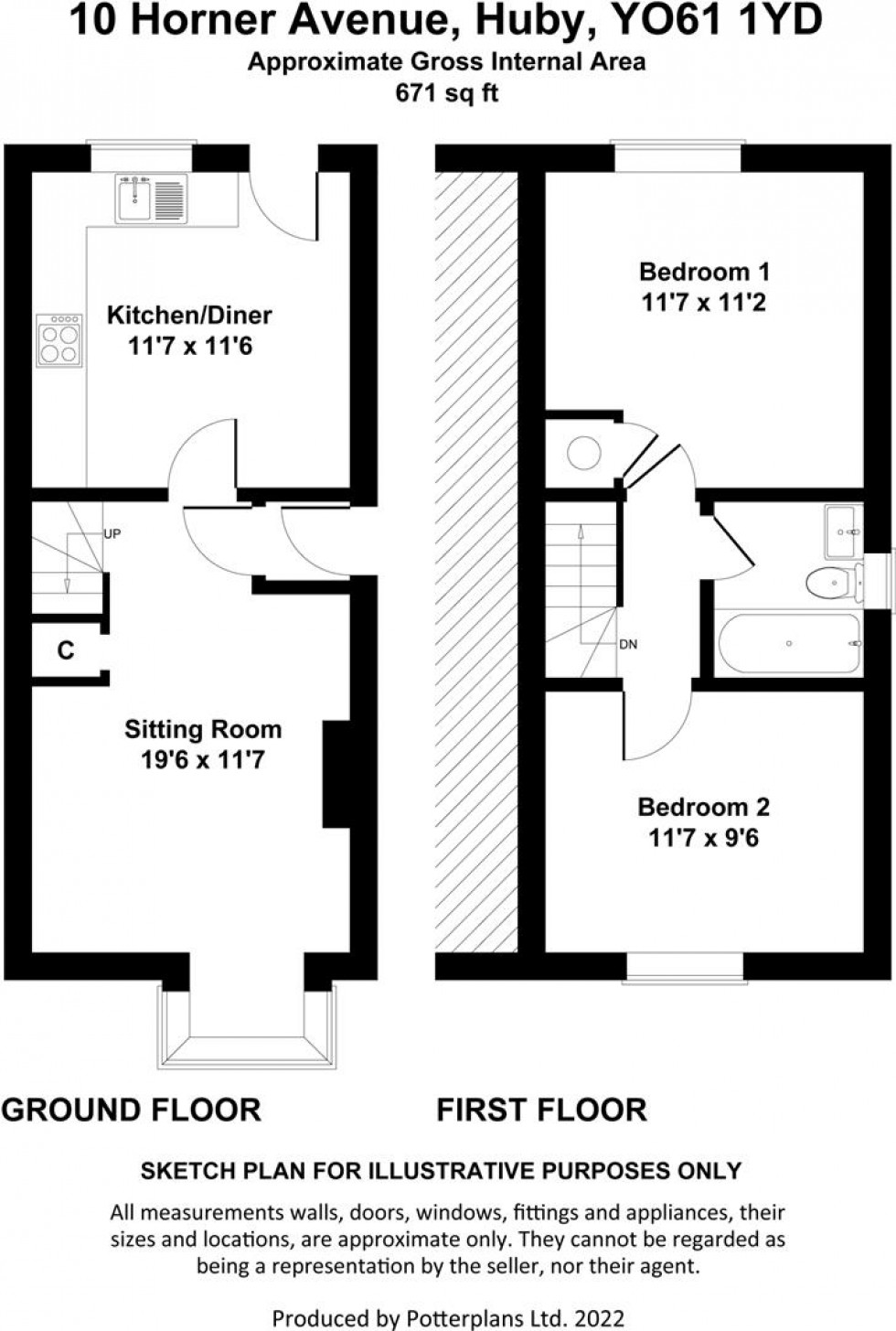 Floorplan for Horner Avenue, York