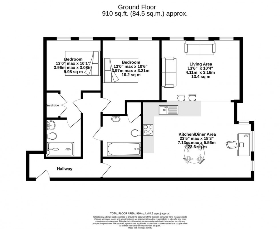 Floorplan for Fulford Place, Hospital Fields Road, York
