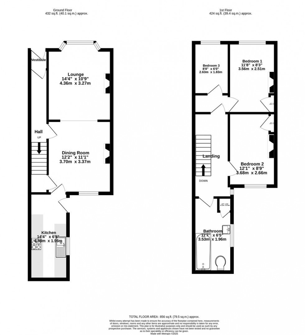 Floorplan for Russell Street, York