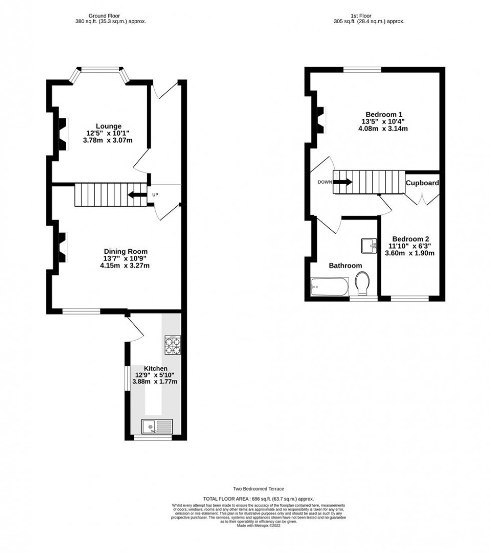Floorplan for Scott Street, Scarcroft Road