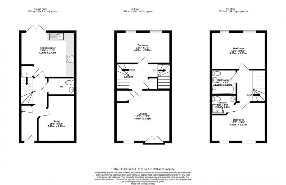 Floorplan for Grosvenor Road, Bootham