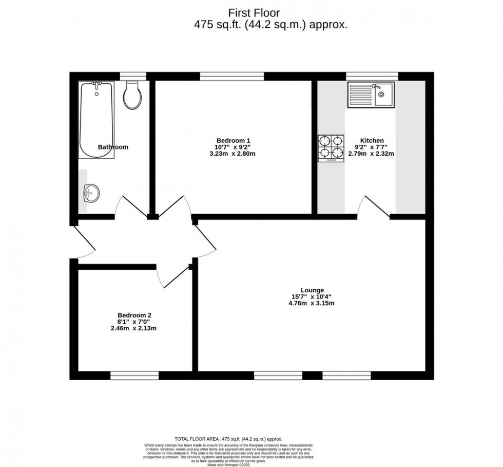 Floorplan for Dairy Farm Court, Main Street, Fulford,