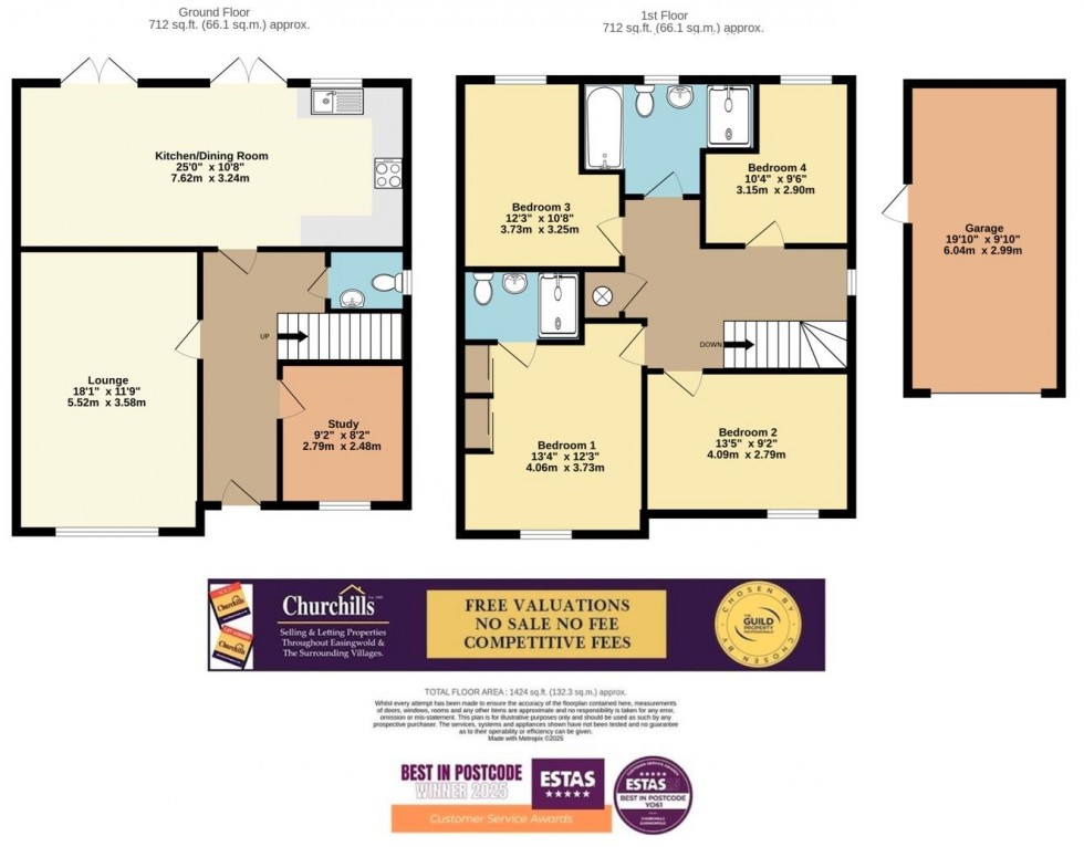 Floorplan for Battle Close, Boroughbridge, York