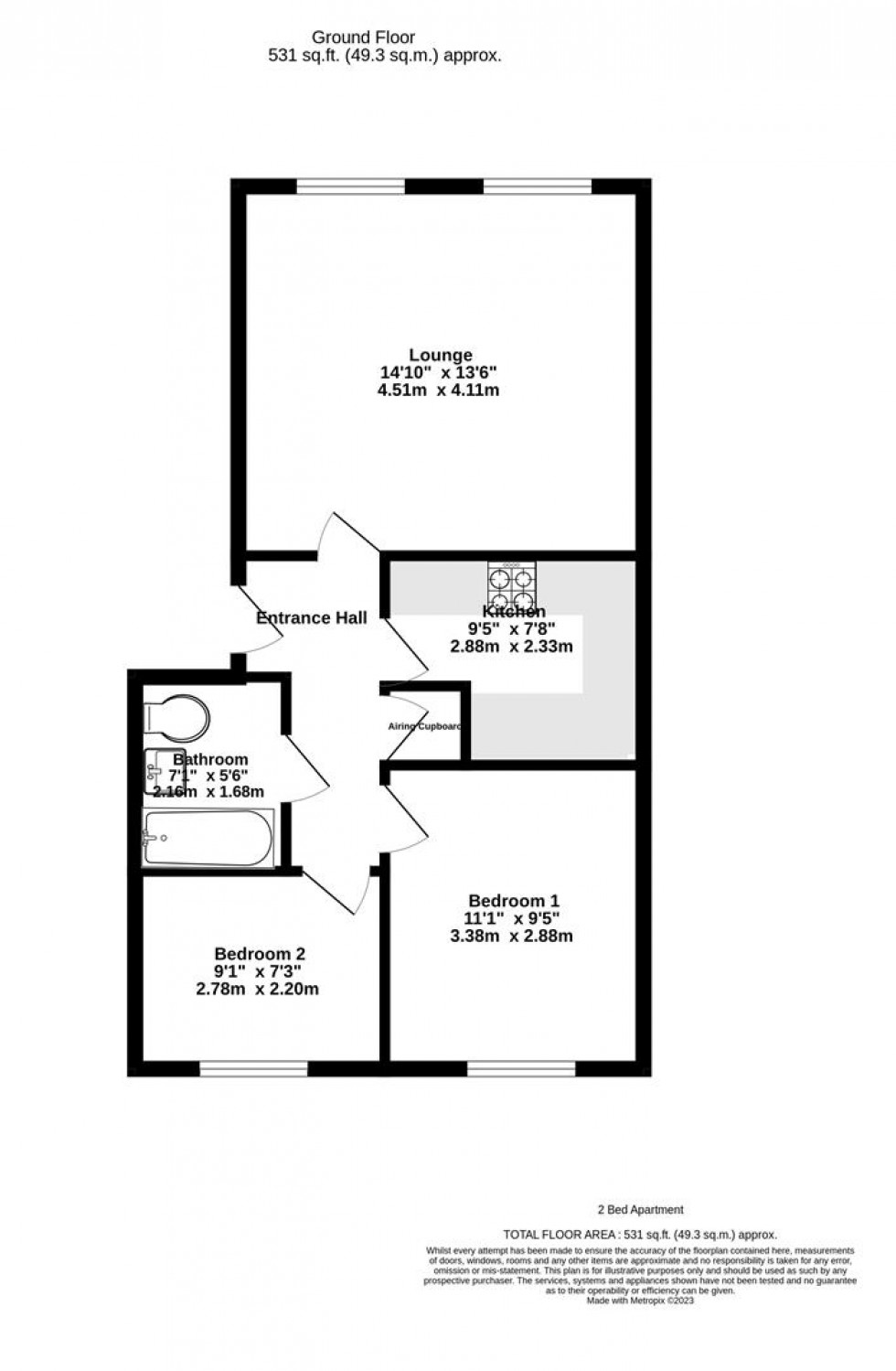 Floorplan for Cromwell Road, York