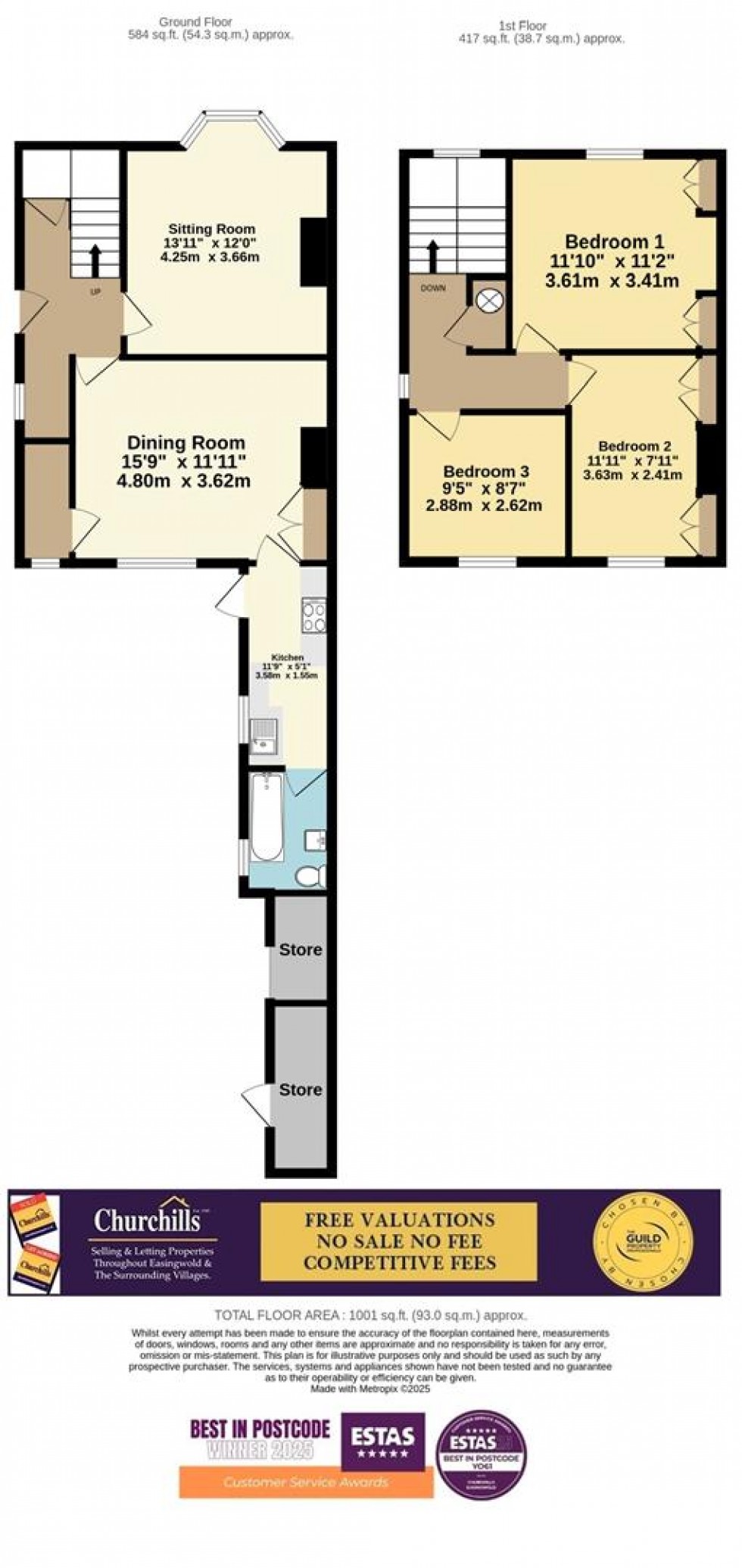 Floorplan for The Cottages, Aldwark, York