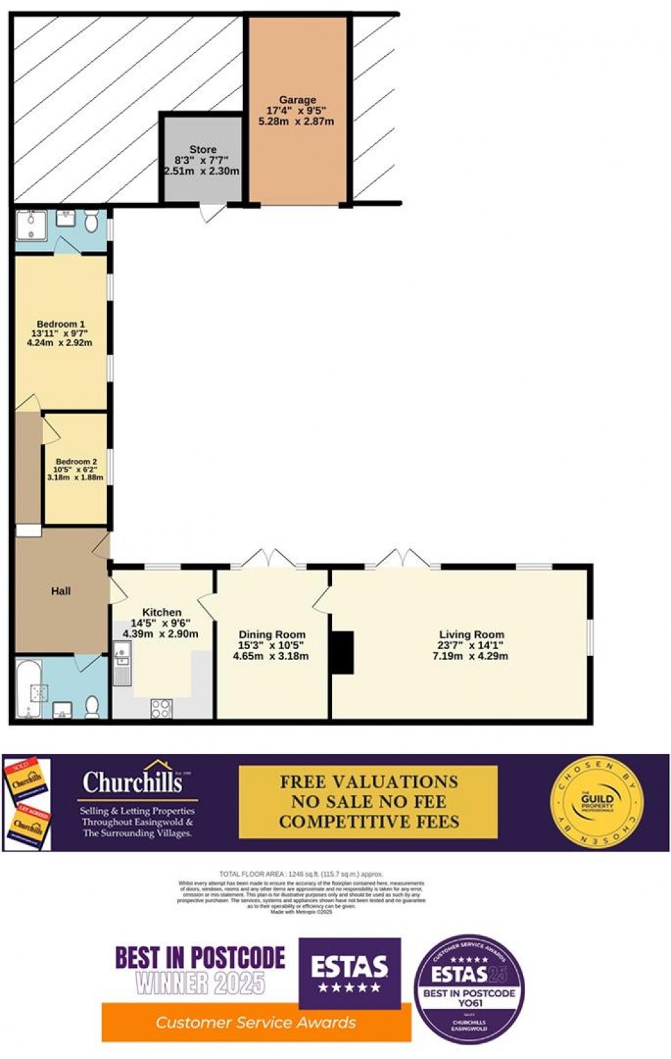 Floorplan for Sessay, Thirsk
