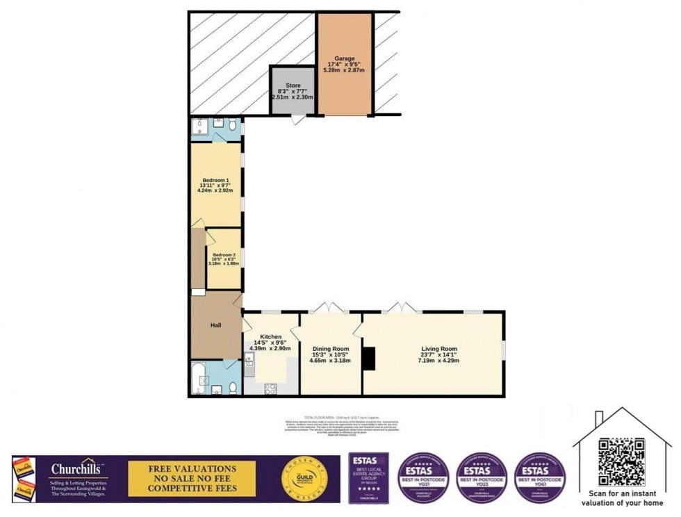 Floorplan for Sessay, Thirsk