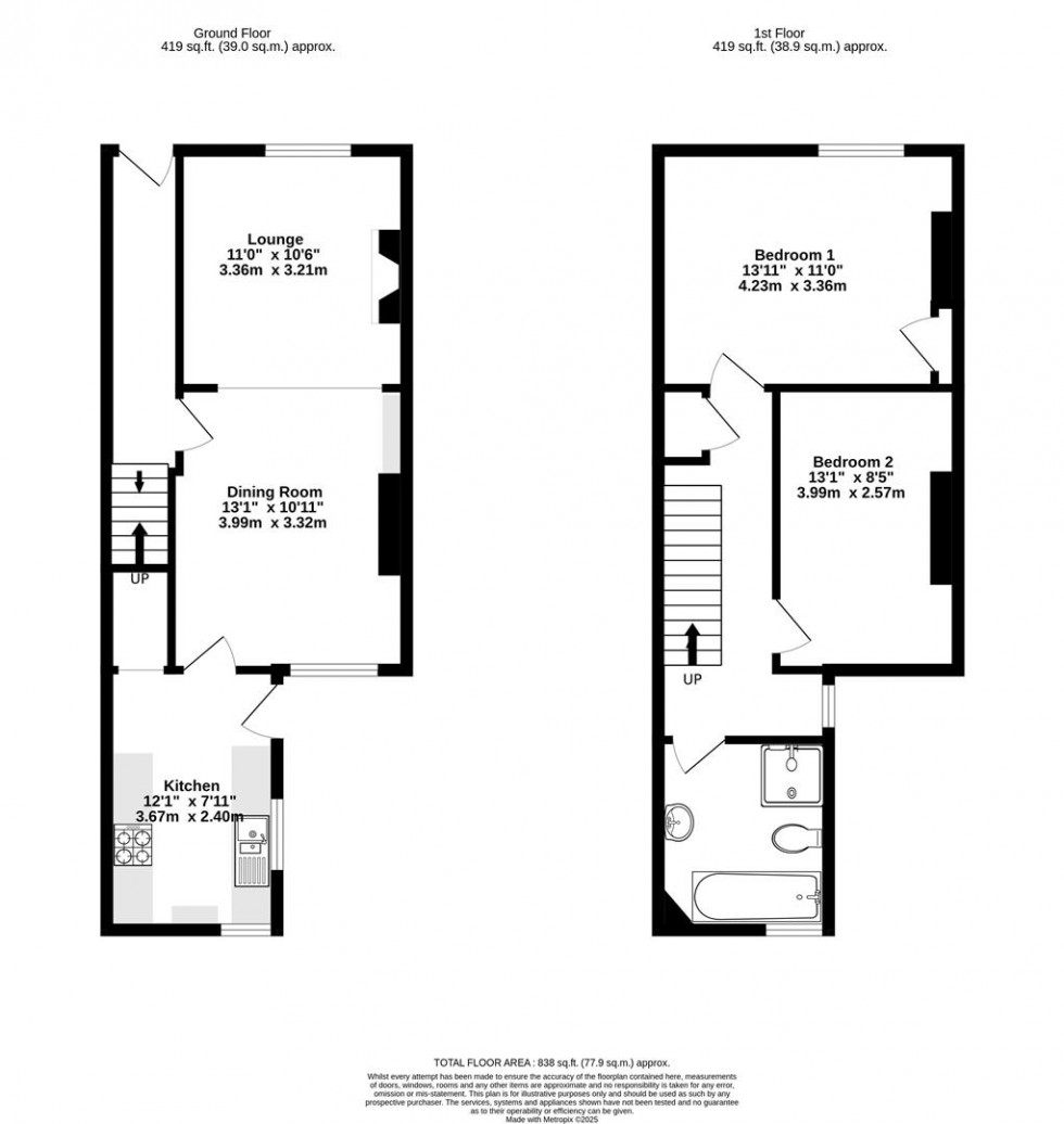 Floorplan for 13 Gray Street, York