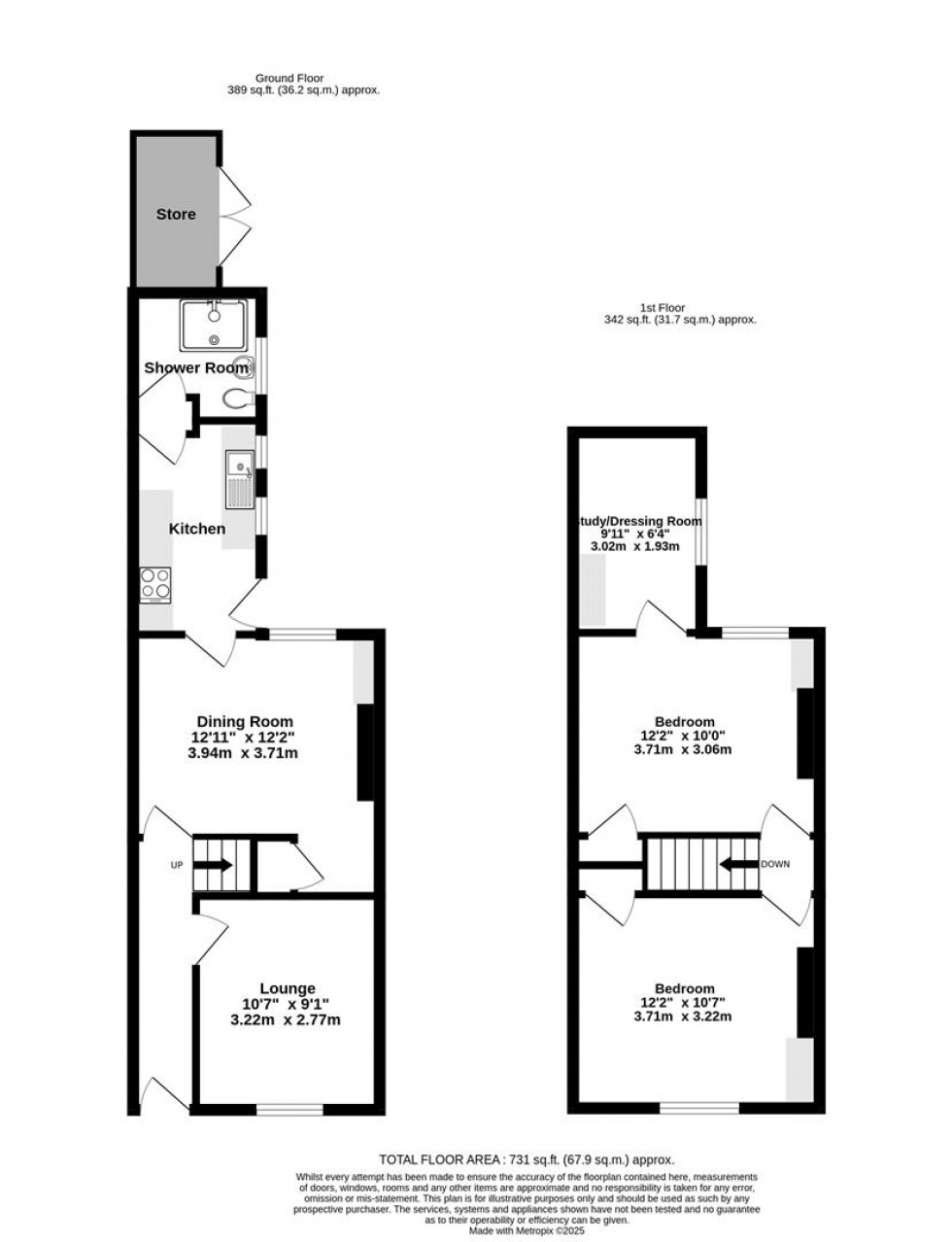 Floorplan for Cycle Street, York