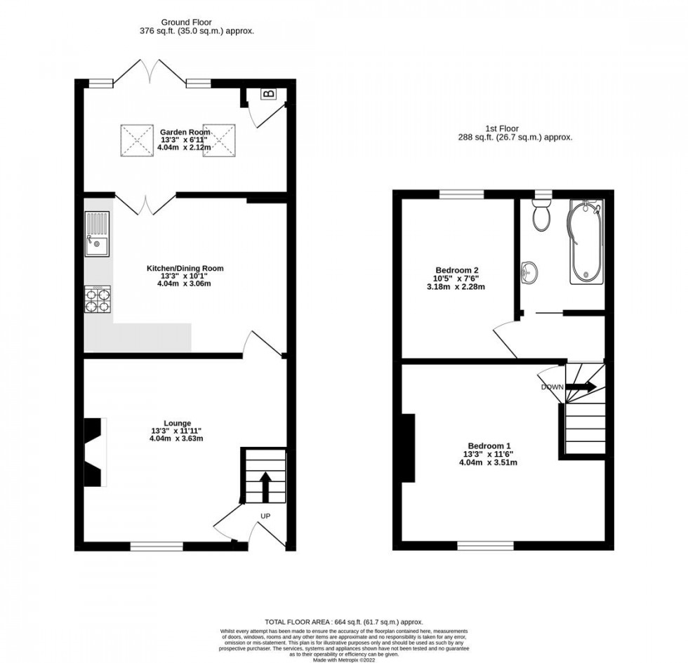 Floorplan for St. Pauls Terrace, York
