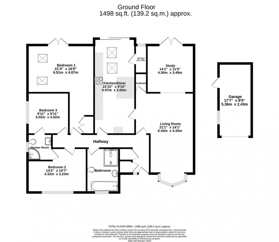 Floorplan for Courtneys, Wheldrake, York