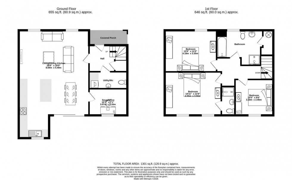 Floorplan for Pasture Court, Main Street, Thorganby, York