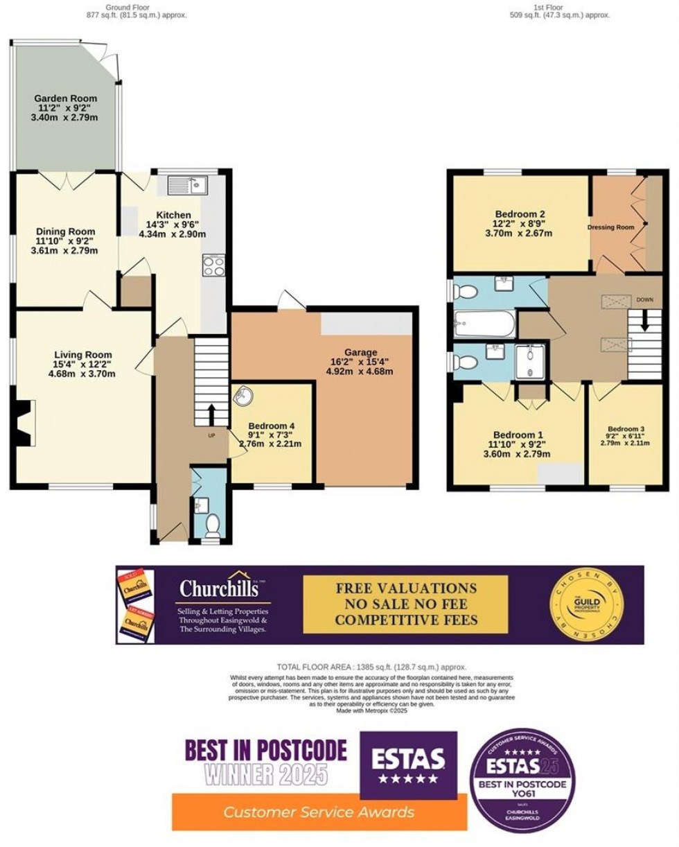 Floorplan for Dunroyal Close, Helperby, York