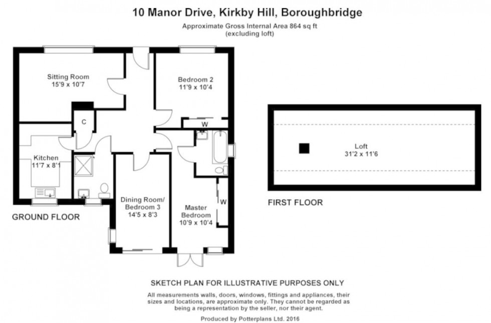 Floorplan for Manor Drive, Kirby Hill