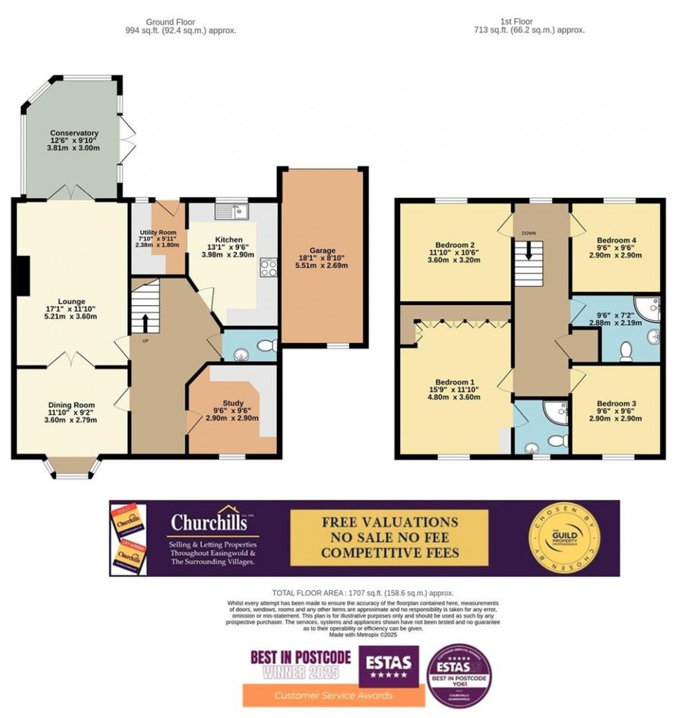 Floorplan for Gatenby Garth, Easingwold, York