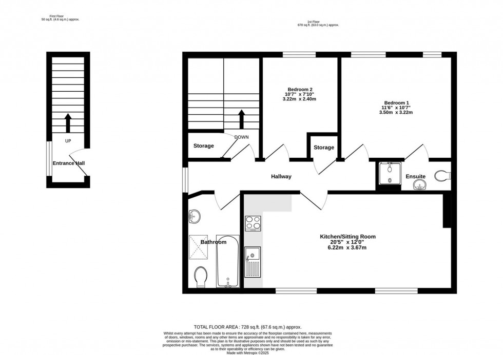 Floorplan for Pinsent Court, Huntington Road