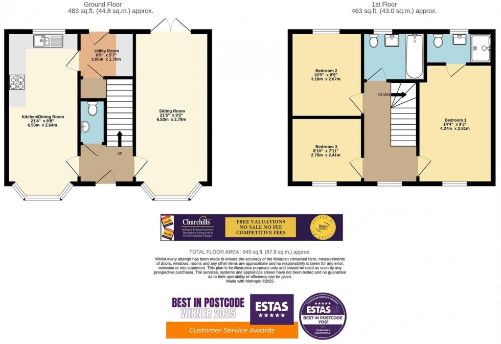 Floorplan for Thirsk Road, Easingwold, York