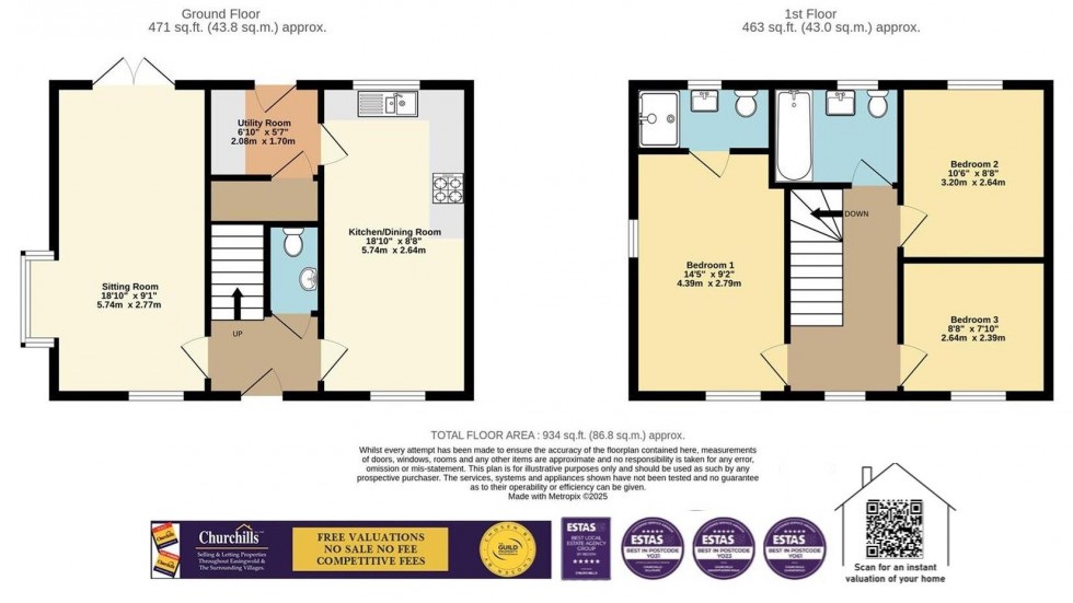 Floorplan for Thirsk Road, Easingwold