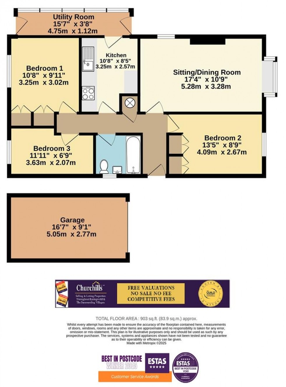 Floorplan for Stonefield Avenue, Easingwold, York