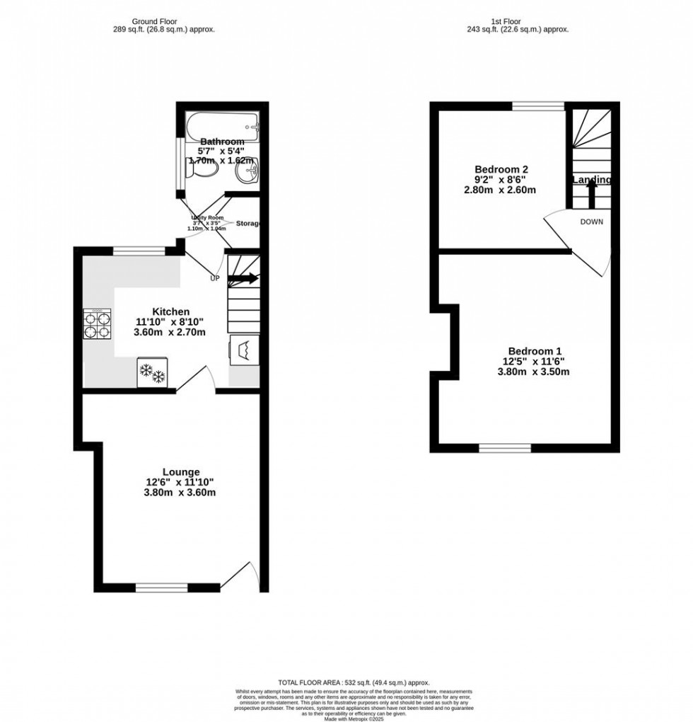 Floorplan for Bright Street, York