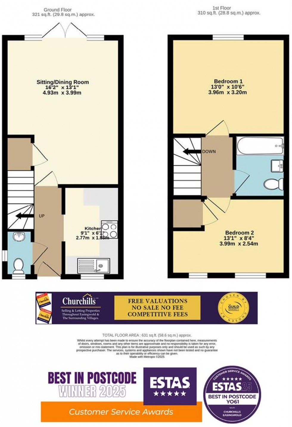 Floorplan for Stable Mews, Boroughbridge