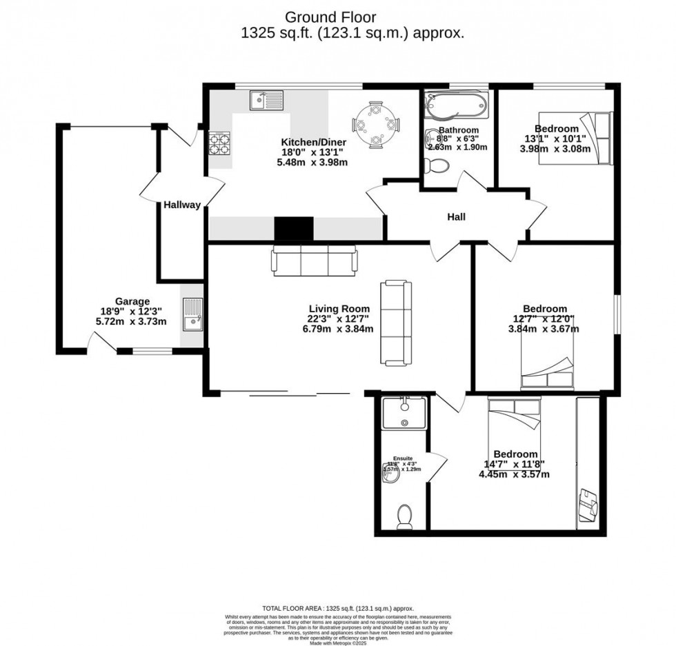 Floorplan for Derwent Drive, Wheldrake, York