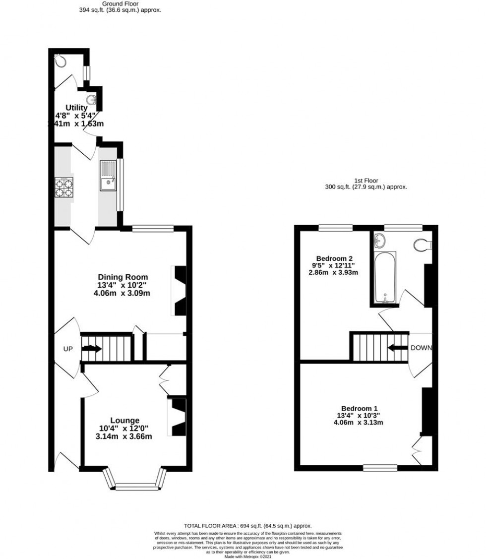 Floorplan for Scott Street, Scarcroft Road