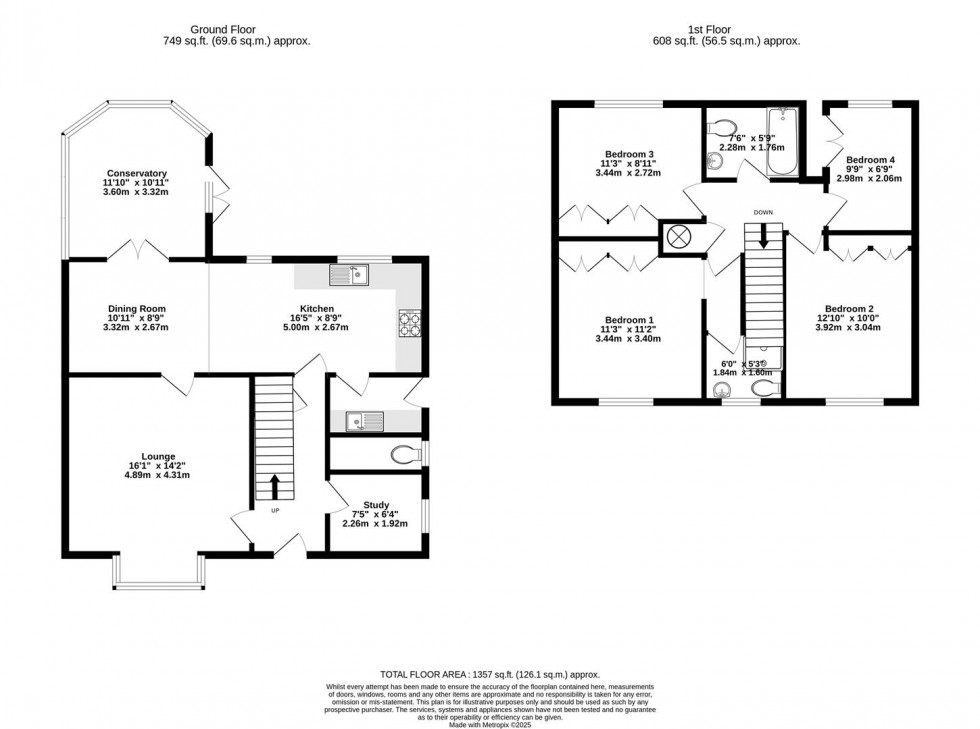Floorplan for Ruffhams Close, Wheldrake, York