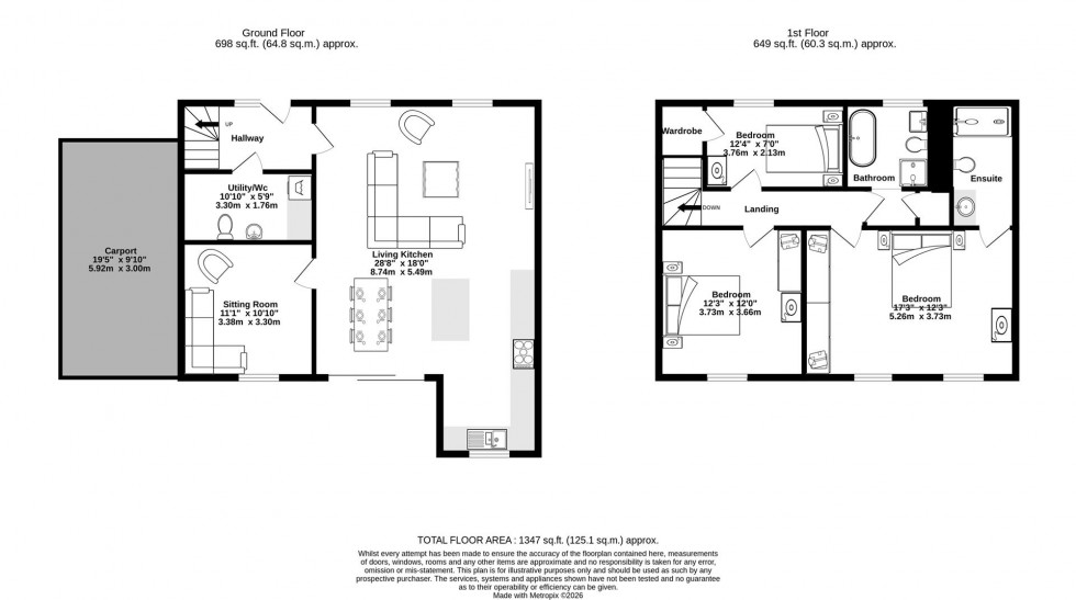 Floorplan for Main Street, Thorganby, York