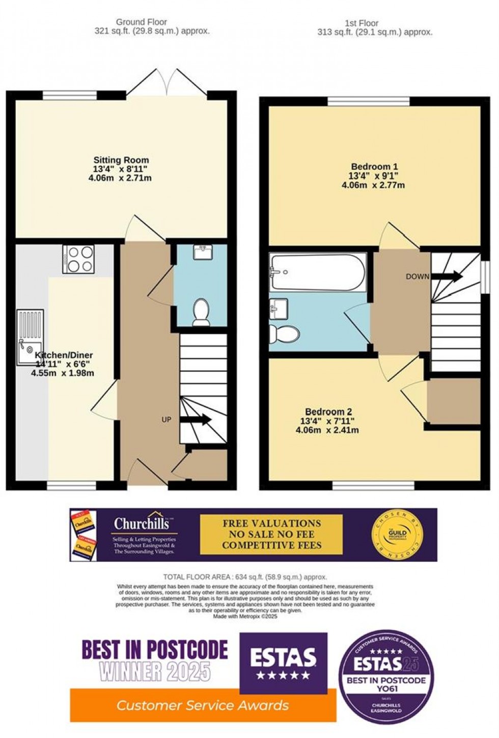 Floorplan for Poppy Drive, Sowerby, Thirsk