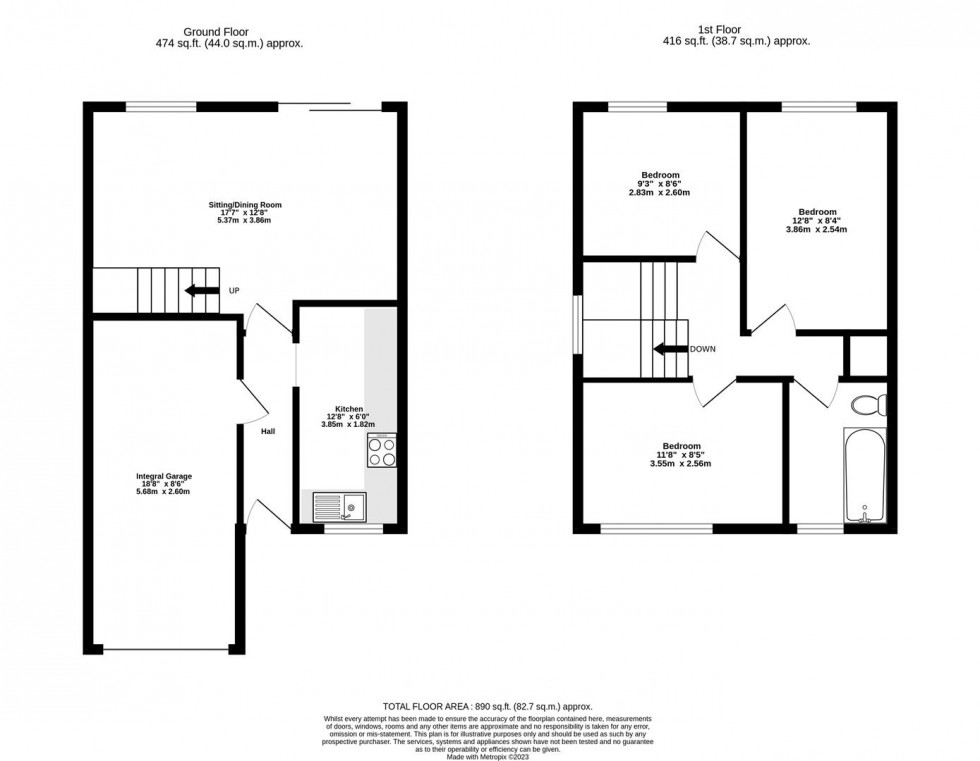 Floorplan for Dovecot Close, Wheldrake