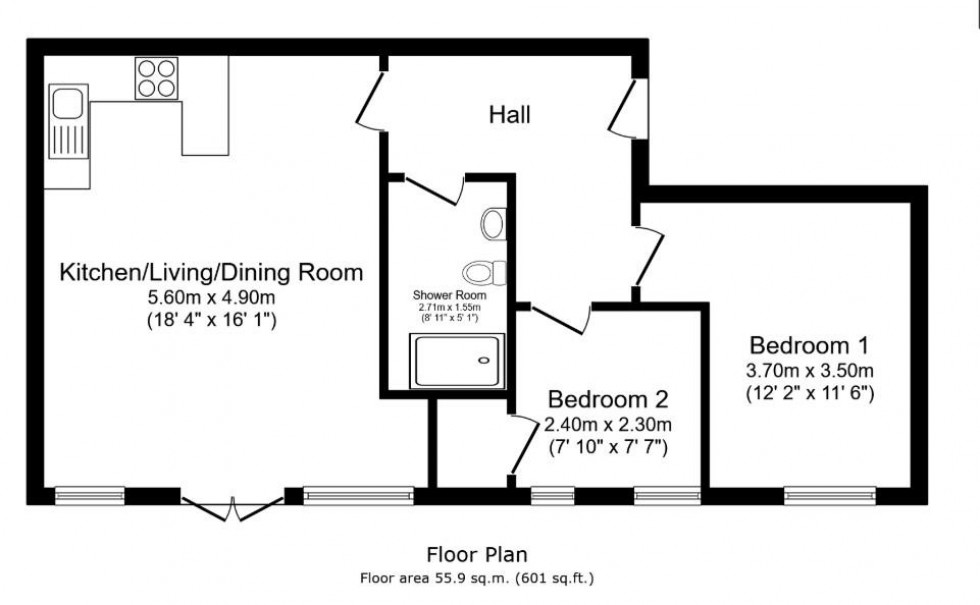 Floorplan for Holgate Road, York