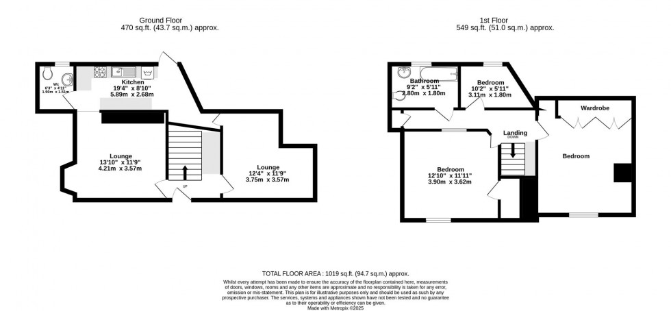 Floorplan for The Nookin, Husthwaite, York