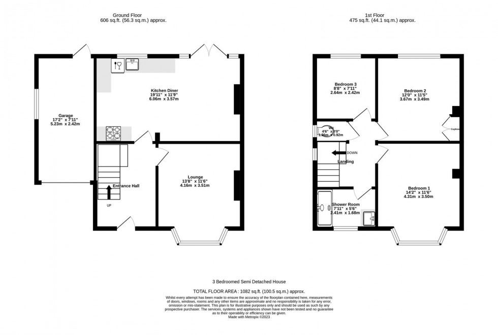 Floorplan for Cranbrook Avenue, York