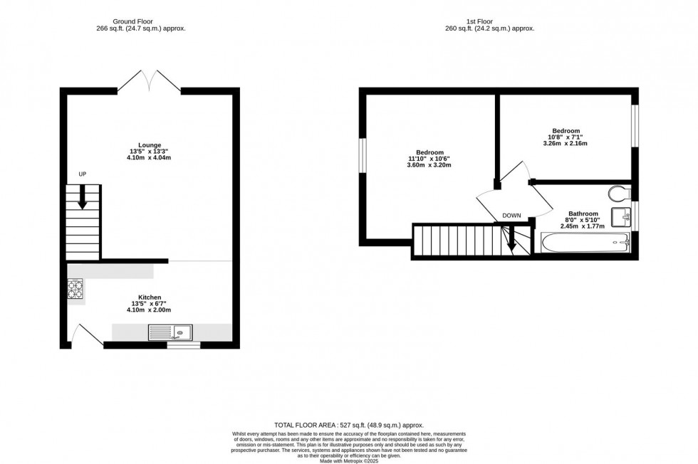 Floorplan for Roedeer Cottages, Raskelf, York