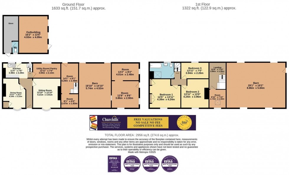 Floorplan for Main Street, Huby, York