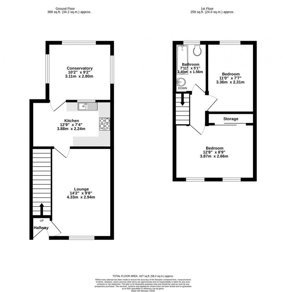 Floorplan for Hunters Row, Boroughbridge